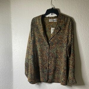 Liz Baker Multicolor Paisley Blouse
